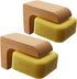 (2sets) Wood Magnetic Bar Soap Holder for Shower Wall,Magnet Air Dry Soap Saver Self Draining, Eco-Friendly Wooden Soap Dish for Soaps & Beard Sha...